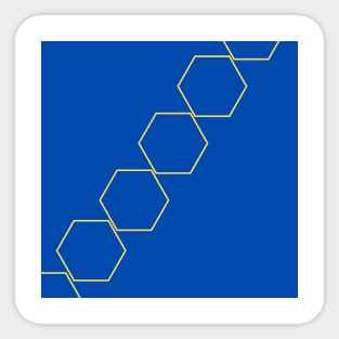 Abstract hexagon pattern Sticker